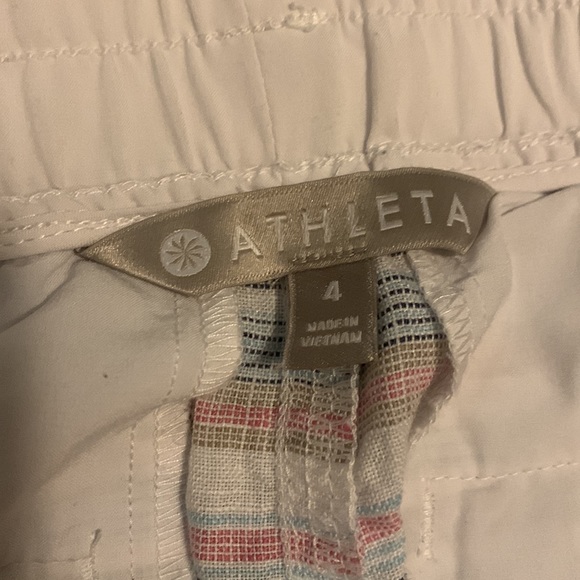 Women’s White Striped Athletic Shorts - Picture 5 of 6